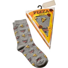 Neşeli Çoraplar Pizza Dilimi Kutulu Renkli Unisex Çorap