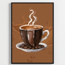 Besay Bi' Kahve | Kahve Köşesi Duvar Dekorasyonu | Esprili Yazılı Mutfak Posteri | 3'lü Mutfak Poster Seti A4 Çerçevesiz