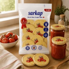 Sarkap Hijyenik Paketli 10'lu 82 mm Kapak - Domates Kavanozu - Sarı