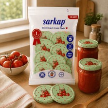 Sarkap Hijyenik Paketli 10'lu 82 mm Kapak - Domates Kavanozu - Yeşil