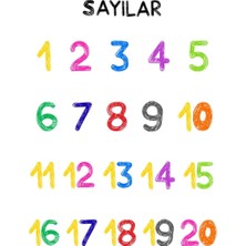 Besay Sayılar Çocuk Türkçe Eğitim Tekli A4 Çerçevesiz