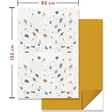 Tink Kendinden Yapışkanlı Mermer Desenli Panel Renkli Terrazzo Desen 82X122 (1 Adet ) 1 M2