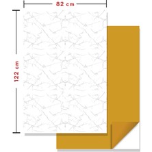 Tink Kendinden Yapışkanlı Mermer Desenli Panel Silver Desen 82X122 (1 Adet ) 1 M2
