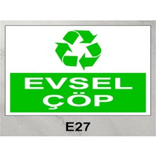 Baysan Yangın Evsel Çöp Uyarıcı Levha