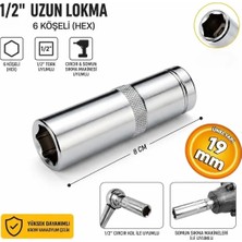 Tf Tools SNX019 1/2'' Lokma Anahtarı Uzun Derin Lokma 19 mm