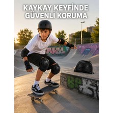 Sepetopia Çocuk Koruyucu Dizlik Dirseklik ve El Bilek Koruyucu Seti 2 Adet Siyah