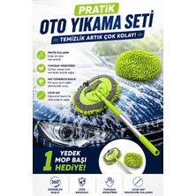 Evima Çok Fonksiyonlu Teleskopik Saplı Oto Yıkama Kurulama Mopu