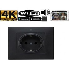 Sıcak Takip Duvar Prizi  Siyah Casus Mini Gizli Wifi Kamera 1080P Hd 4K Kalite