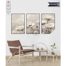 Akıllı Kağıt Statik Tutunma Özellikli Tablo - Poster Çiçek (Model- 38)
