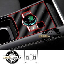 OROEL OTOMOTİV Volkswagen Tiguan Uyumlu Vites Etrafı Piano Black Tpu Koruyucu 2024-2026