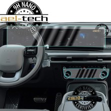 OROEL OTOMOTİV Hyundai Ioniq 9 Uyumlu 12.3 Inç Navigasyon ve Klima Kontrol 9h Nano Ekran Koruyucu 2'li Set 2025-2026
