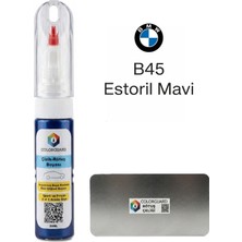 COLORGUARD BMW B45 Estoril Mavi İğneli ve Fırçalı Özel Tasarım Şişe Rötuş Boyası ve Profesyonel Rötuş Çeliği Seti