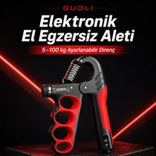 Gudli Ayarlanabilir Elektronik El Egzersiz Aleti Kavrama Gücü Ön Kol Antrenörü (5-100 Kg)