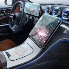 OROEL OTOMOTİV Mercedes C Seri W206 Navigasyon,dijital Gösterge ve Orta Konsol Uyumlu Nano Ekran Koruyucu 3'lü Set