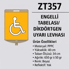 Zeplin Engelli Tabelası/dikdörtgen Uyarı Levhası