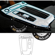 OROEL OTOMOTİV Audi A6 E-Tron Uyumlu Vites Etrafı Piano Black Konsol Tpu Koruyucu 2025-2026