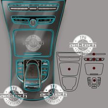 OROEL OTOMOTİV Mercedes C Seri Uyumlu Piano Black Tpu Koruyucu 7li Set 2019-2022