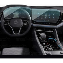 OROEL OTOMOTİV Volkswagen Touareg Uyumlu Navigasyon ve Dijital Gösterge 9h Nano Ekran Koruyucu 2’li Set