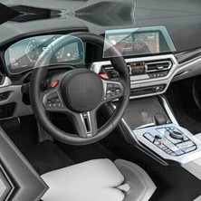 OROEL OTOMOTİV Bmw M4 Uyumlu Navigasyon,dijital Gösterge ve Vites Etrafı Nano ve Piano Black 9h Tpu Koruyucu 3lü Set
