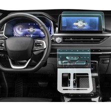 OROEL OTOMOTİV Chery Tiggo 7 Pro Luxury 9h Navigasyon, Iç Merkezi Kontrol ve Vites Etrafı Tpu Koruyucu 3'lü Set