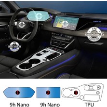 OROEL OTOMOTİV Audi S E-Tron Gt Uyumlu Nvigasyon , Dijital Gösterge ve Vites Etrafı Piano Black Konsol Tpu Koruyucu 3lü Set 2025-2026