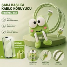 Jolita iPhone 16 Uyumlu Nano Ekran Koruyucu Hediyeli Şarj Başlığı & Kablo Koruyucu Koruma Seti