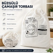 Magic Lady Çamasır Torbası Büzgülü Washtıme Yazılı