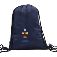 Hero Tasarım Hero tasarım It Well Be Okay - Ipli Spor Sırt Çantası - Günlük - Okul 35*46CM One Size | INN1012