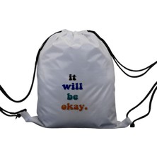 Hero Tasarım Hero tasarım It Well Be Okay - Ipli Spor Sırt Çantası - Günlük - Okul 35*46CM One Size | INN1012