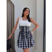 Esra Helvacı Kuşgözü Detay Mini Elbise