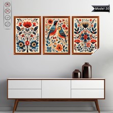 Akıllı Kağıt Statik Tutunma Özellikli Tablo - Poster Çiçek (Model- 30)