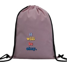 Hero Tasarım Hero tasarım It Well Be Okay - Ipli Spor Sırt Çantası - Günlük - Okul 35*46CM One Size | INN1012