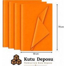 Kutu Deposu 50X70 cm Turuncu Renk Pelur Kağıt (1kg)