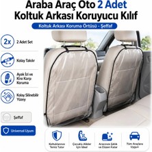 Magic Lady Oto Araç Araba Içi 2 Adet Koltuk Arkası Örtü Koruyucu Kılıf Şeffaf