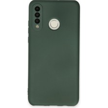 TKÇ Huawei P30 Lite Kılıf Nano Içi Kadife Silikon - Koyu Yeşil