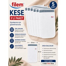 Magic Lady Filem Beyaz Şerit Baskılı 5 Adet Peeling Hamam Banyo Kesesi 16X24 cm