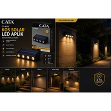 Cata CT-8010 Solar LED Aplik 20W Güneş Enerjili Dış Mekan Duvar Lambası