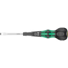 Wera 1834 Kraftform Ballgrip/yumru Saplı Düz Tornavida, 1 x 6 x 100 mm