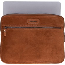 BloominBag Camel Still Hakiki Süet Deri 13-14 Inç Macbook/laptop Kılıfı