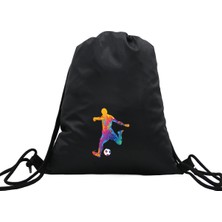 Hero Tasarım Hero tasarım Renkli Futbolcu  - Ipli Spor Sırt Çantası - Günlük - Okul 35*46CM One Size | INN1019