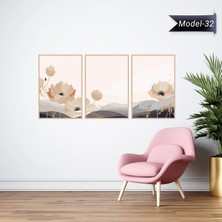 Akıllı Kağıt Statik Tutunma Özellikli Tablo - Poster Çiçek (Model- 32)