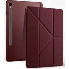 Vintessy Samsung Galaxy Tab S10 Fe Plus 13.1 Kalemlikli Mars Tablet Kılıfı - Mürdüm