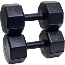 Bella Vista Siyah Spor Dambıl Seti (7 kg x 2 Adet)
