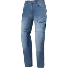 Seca Squadron Motosiklet Kot Pantolonu Mavi