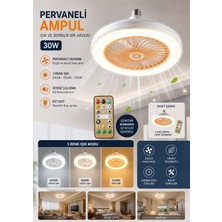 Sakin Enerji 30W Fanlı Pervaneli LED Tavan Vantilatörü 3 Renk- Kumandalı