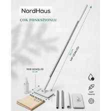 NordHaus Tembel Mop 70 cm Uzunlukta Kullan At Bezler İçin Beyaz Otomatik Yüzey Temizlik Havlusu