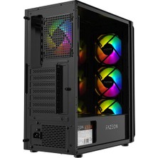 Fazeon F20 Mesh Rgb 4X120MM Fanlı Atx Siyah Gamıng Kasa (Psu Yok)