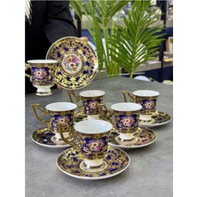 Acar Queen Victorya 24K Altın Kaplama 6 Fincan Takımı Rosalind