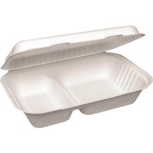 Barışkan Ekolojik Yemek Kabı 1200 ml 2 Gözlü Kapaklı 25 Adet