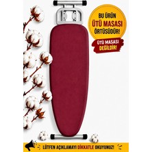 Aşkana En Çok Tercih Edilen %100 Pamuk Ütü Masası Kılıfı, Yanmaz,yapışmaz,kaymaz,çift Katmanlı,şık Model,gümüş Gri & Bordo Düz Renk Ütü Masası ÖRTÜSÜ,50X140 cm